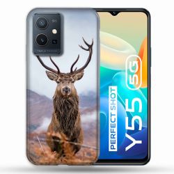 Coque Pour Vivo Y55 5G Chasse Chevreuil Montagne