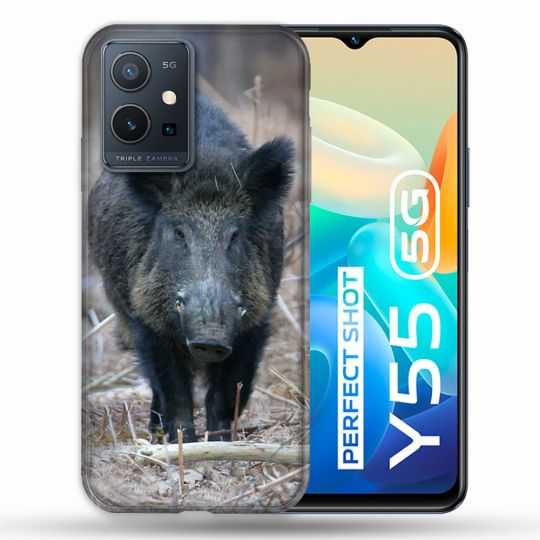 Coque Pour Vivo Y55 5G Chasse Sanglier Pin