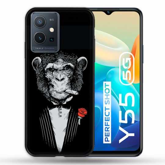 Coque Pour Vivo Y55 5G Decale Singe Mafia