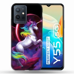 Coque Pour Vivo Y55 5G Fantastique Licorne Arc en ciel
