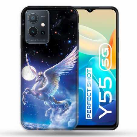 Coque Pour Vivo Y55 5G Fantastique Licorne Céleste