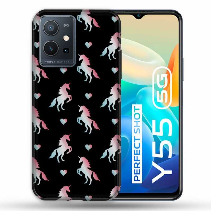 Coque Pour Vivo Y55 5G Fantastique Licorne Pattern