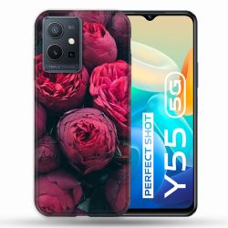 Coque Pour Vivo Y55 5G Fleur Pivoine