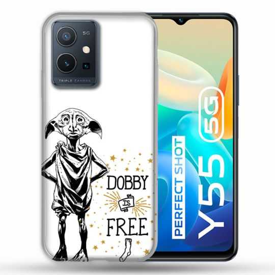 Coque Pour Vivo Y55 5G Harry Potter Dobby Free Blanc