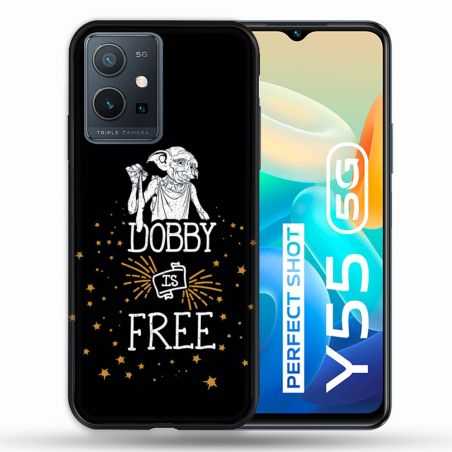 Coque Pour Vivo Y55 5G Harry Potter Dobby Free Noir