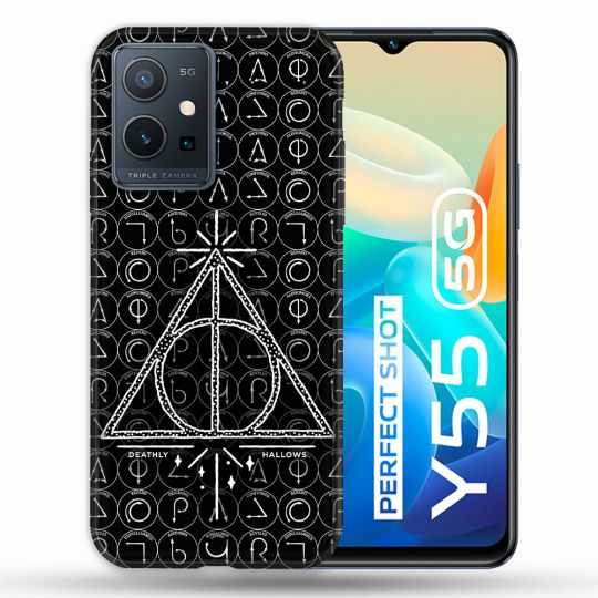Coque Pour Vivo Y55 5G Harry Potter Hollows Triangle Noir