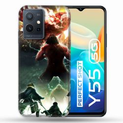 Coque Pour Vivo Y55 5G Manga Attaque Titans Combat
