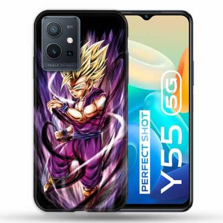 Coque Pour Vivo Y55 5G Manga Dragon Ball Sangohan Violet