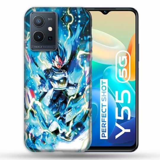 Coque Pour Vivo Y55 5G Manga Dragon Ball Vegeta Bleu