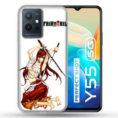 Coque Pour Vivo Y55 5G Manga Fairy Tail Erza