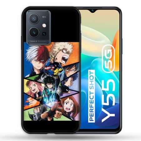 Coque Pour Vivo Y55 5G Manga My Hero Academia Noir