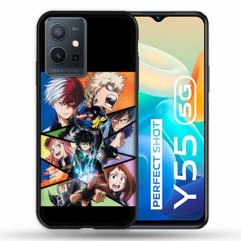 Coque Pour Vivo Y55 5G Manga My Hero Academia Noir