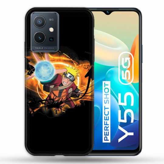 Coque Pour Vivo Y55 5G Manga Naruto Noir