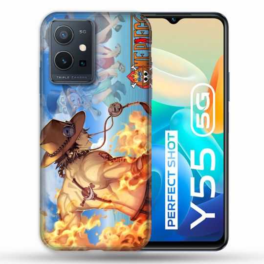 Coque Pour Vivo Y55 5G Manga One Piece Ace Color