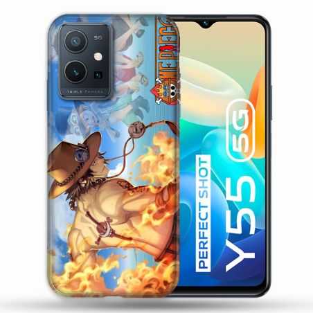 Coque Pour Vivo Y55 5G Manga One Piece Ace Color