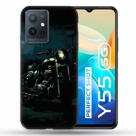 Coque Pour Vivo Y55 5G Moto Harley Vintage