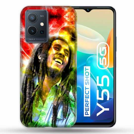 Coque Pour Vivo Y55 5G Musique Bob Marley Color