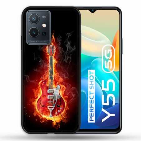 Coque Pour Vivo Y55 5G Musique Guitare Electrique