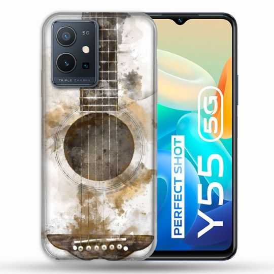 Coque Pour Vivo Y55 5G Musique Guitare Tag
