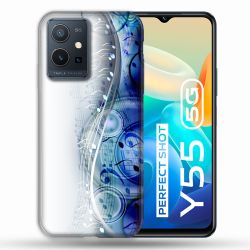 Coque Pour Vivo Y55 5G Musique Partition Vague