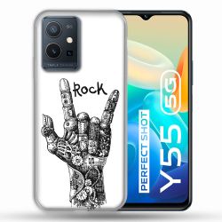 Coque Pour Vivo Y55 5G Musique Rock Main
