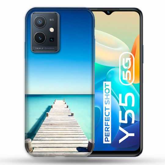 Coque Pour Vivo Y55 5G Nature Pont Mer