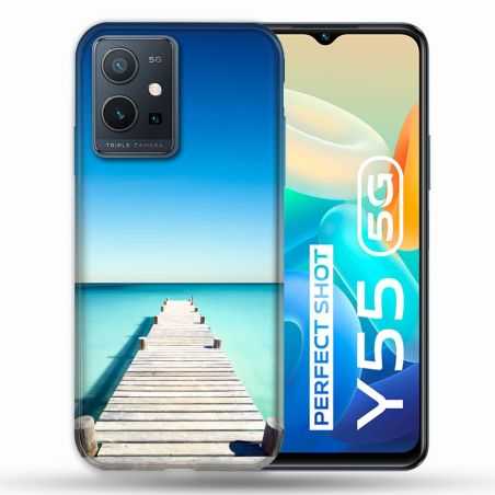 Coque Pour Vivo Y55 5G Nature Pont Mer