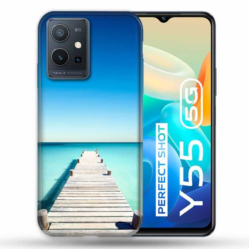 Coque Pour Vivo Y55 5G Nature Pont Mer