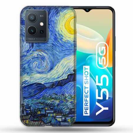 Coque Pour Vivo Y55 5G Peinture La nuit étoilée