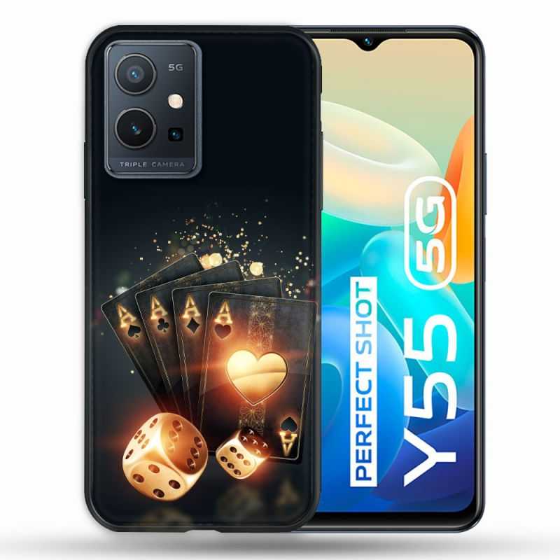 Coque Pour Vivo Y55 5G Poker Des