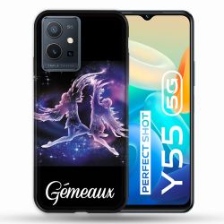 Coque Pour Vivo Y55 5G Signe Zodiaque 2 Gémeaux