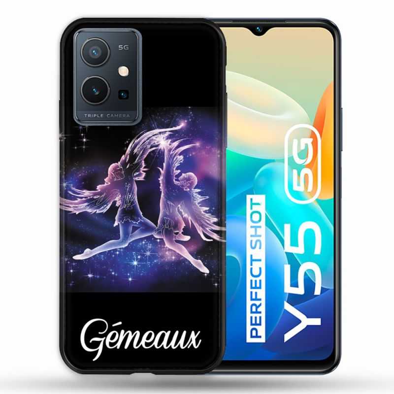 Coque Pour Vivo Y55 5G Signe Zodiaque 2 Gémeaux