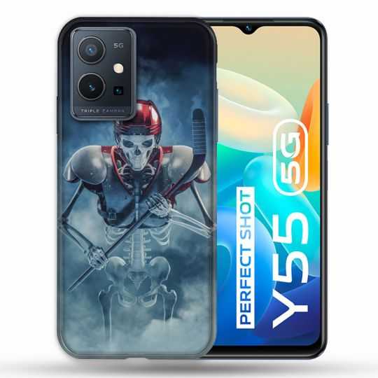 Coque Pour Vivo Y55 5G Sport Hockey Squelette