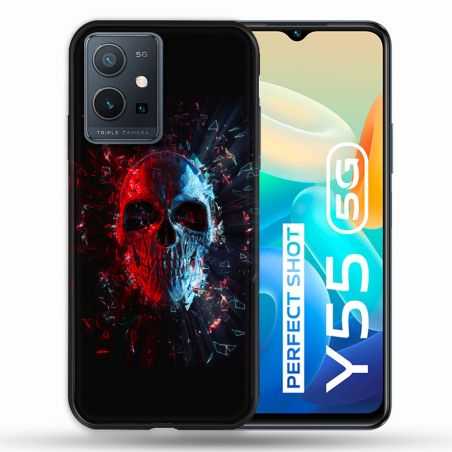 Coque Pour Vivo Y55 5G Tete de Mort Deflagration
