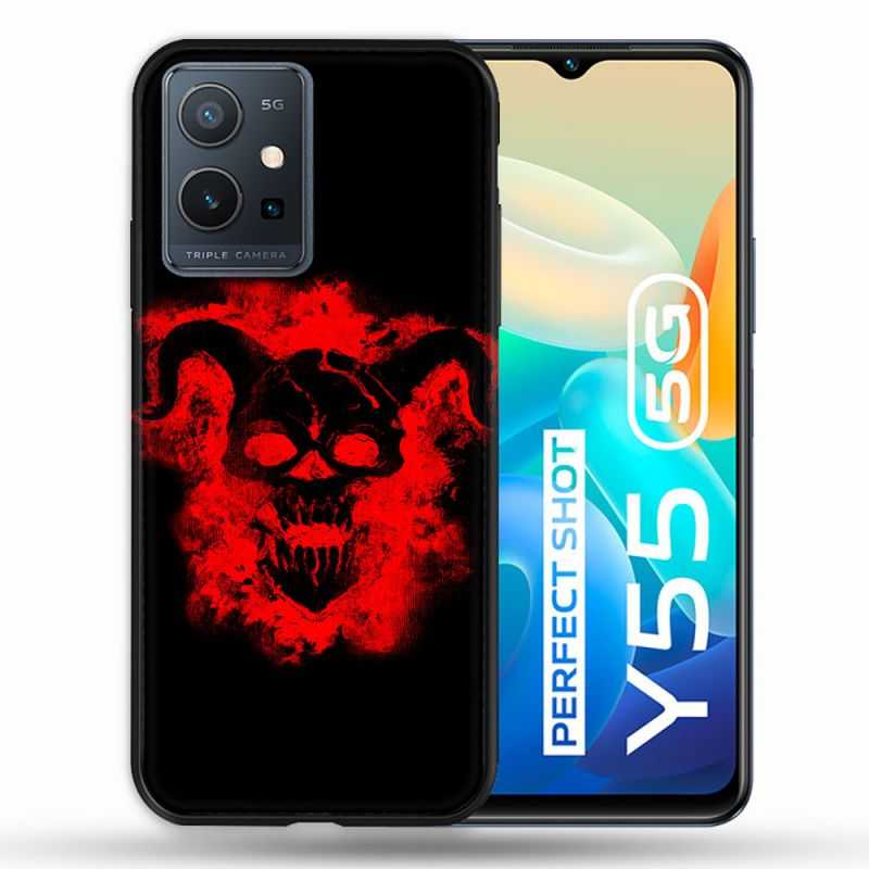 Coque Pour Vivo Y55 5G Tete de Mort Diable