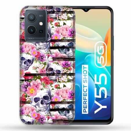 Coque Pour Vivo Y55 5G Tete de Mort Pattern