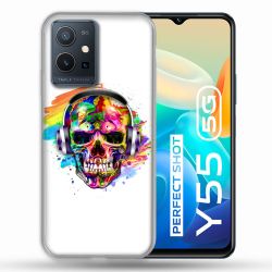 Coque Pour Vivo Y55 5G Tete de Mort Tag