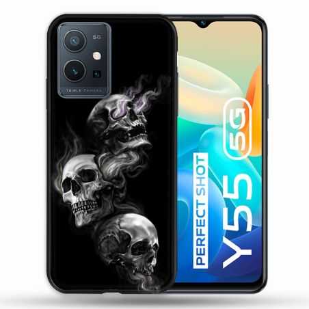 Coque Pour Vivo Y55 5G Tete de Mort Triple