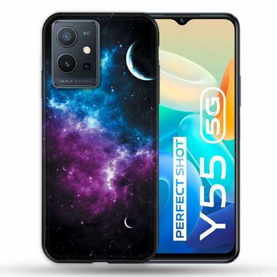 Coque Pour Vivo Y55 5G Univers Bleu Violet