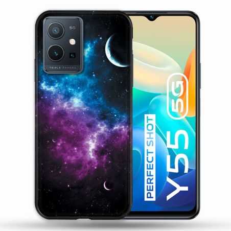 Coque Pour Vivo Y55 5G Univers Bleu Violet