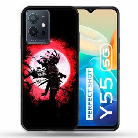 Coque Pour Vivo Y55 5G Voyage Japon Samourai