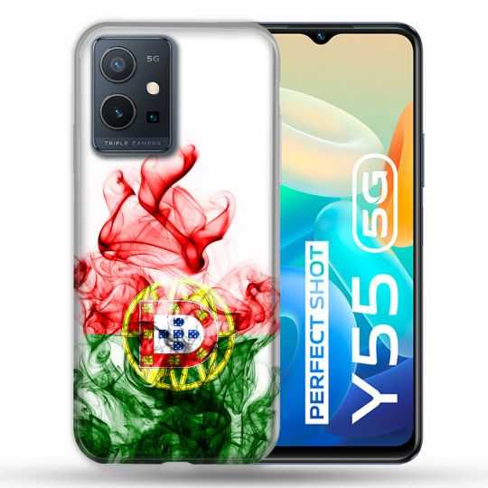 Coque Pour Vivo Y55 5G Voyage Portugal Flamme