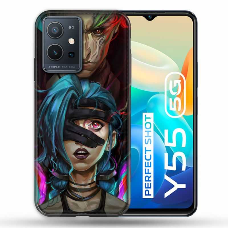 Coque Pour Vivo Y55 5G Arcane Jynx Bleu