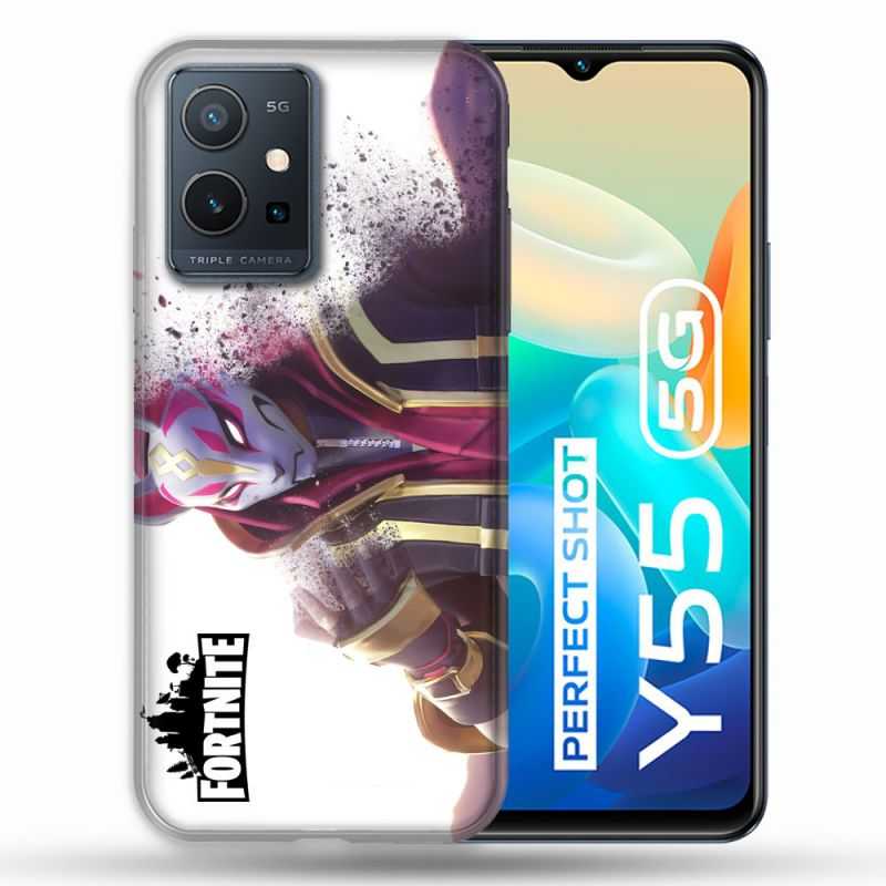 Coque Pour Vivo Y55 5G Fortnite Blanc