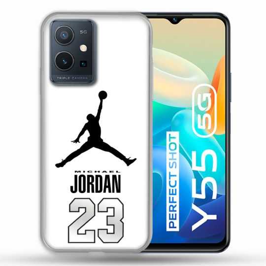Coque Pour Vivo Y55 5G Jordan 23 Blanc