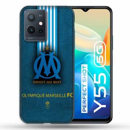 Coque Pour Vivo Y55 5G Olympique Marseille OM Bande