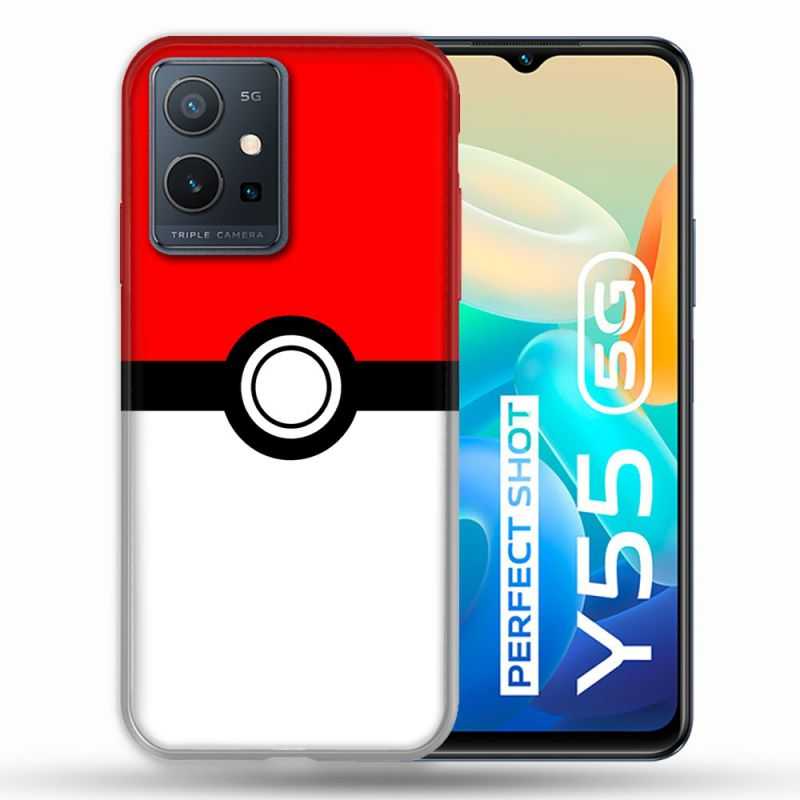 Coque Pour Vivo Y55 5G Pokemon Pokeball