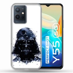 Coque Pour Vivo Y55 5G Star Wars - Dark Vador Blanc