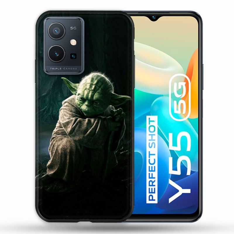 Coque Pour Vivo Y55 5G Star Wars - Yoda sombre