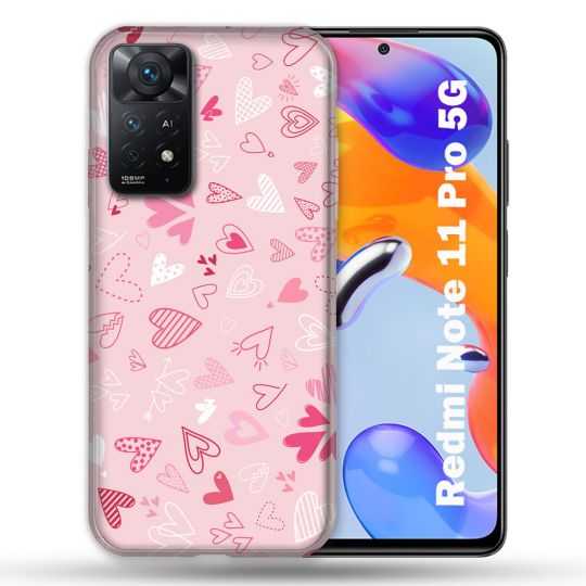 Coque Pour Xiaomi Redmi Note 11 Pro / 11 Pro 5G Amour Ptis Coeurs